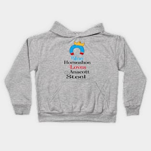 Blue Horesshoe Loves Anacott Steel Kids Hoodie